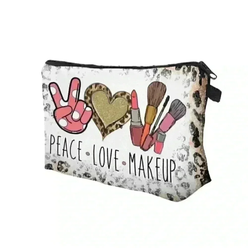 Leopard Letter Makeup Bag